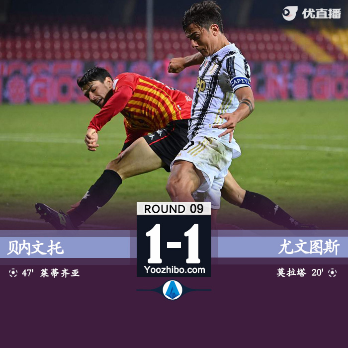 <a href=/zuqiubofang/juventus/ target=_blank class=infotextkey>尤文图斯</a>1-1贝内文托