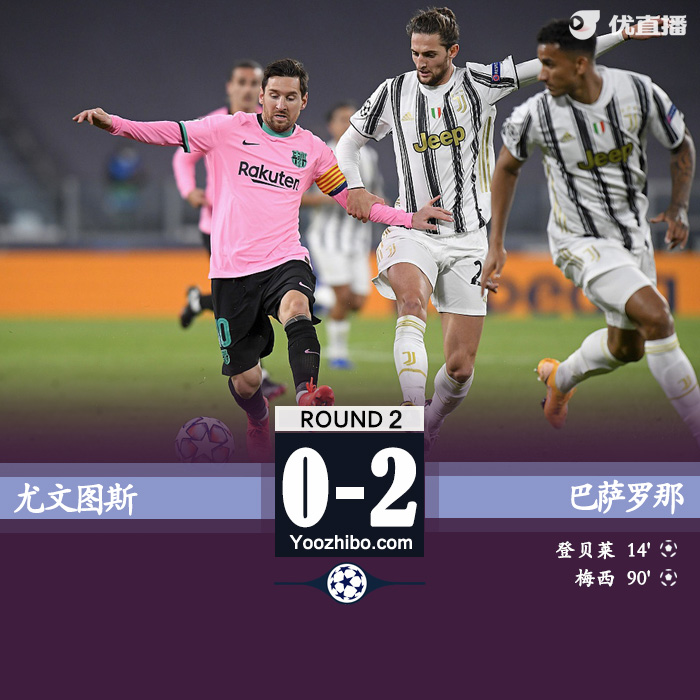<a href=/zuqiubofang/barcelona/ target=_blank class=infotextkey>巴萨</a>2-0客胜尤文